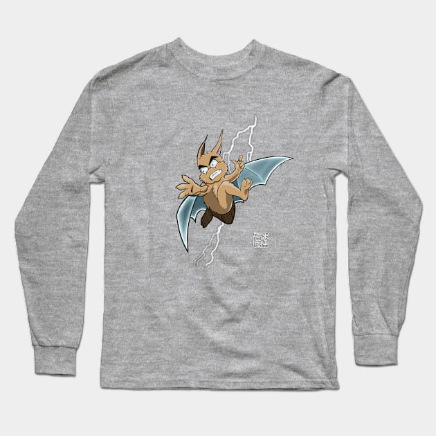 Bonkers the Bat: Strike Long Sleeve T-Shirt by Christopher Bendt